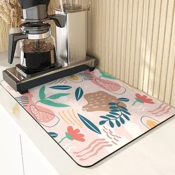 Сушильный коврик из диатомитовой грязи, современный, прямоугольный