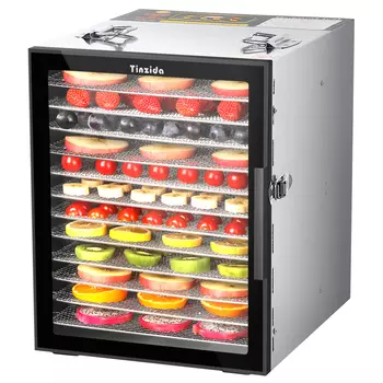 Сушилка для фруктов и овощей Tinzida 12 лотков 800 Вт