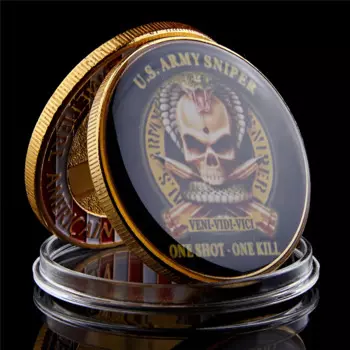 Сувенирная монета SMJY позолоченная