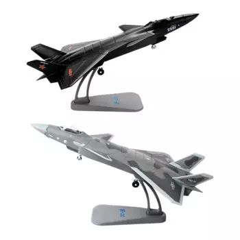 Сувенирный самолет-истребитель J20 1/100 с подставкой для книжной полки, кафе, ТВ-шкафа