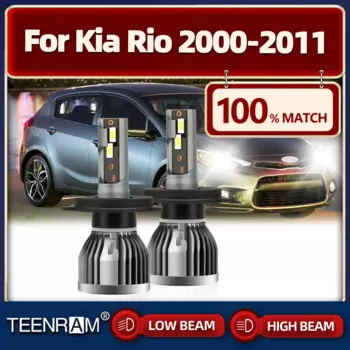 СВЕТОДИОДНЫЕ Лампы Canbus для фар, 120 лм, 6000 Вт, 2000 к, для Kia Rio 2005-2006 2007 2008 2009 2010 2011