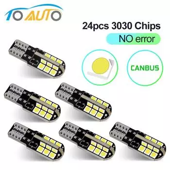 СВЕТОДИОДНЫЕ Лампы Canbus T10 W5W WY5W, 6 шт., без ошибок, 194, 168 светодиодный, Сверхъяркие, для салона автомобиля, габаритные огни, боковые габаритные огни