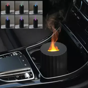 СВЕТОДИОДНЫЙ Автомобильный диффузор для ароматерапии с эффектом пламени-автоматический очиститель воздуха, освежитель и увлажнитель воздуха для автомобилей