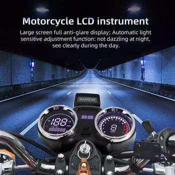 СВЕТОДИОДНЫЙ Цифровой Мотоцикл GPS Спидометр RPM Тахометр приборной панели поездки ODO часы уровень масла Gague 1-11 шестерни для 150Gato 250cc