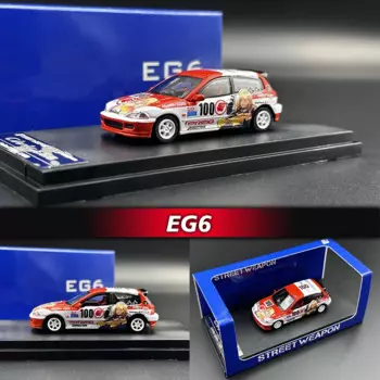 SW в наличии 1:64 EG6 Itasha V2 Коллекционная Литой коллекционная модель автомобиля, миниатюрные игрушки, уличное оружие