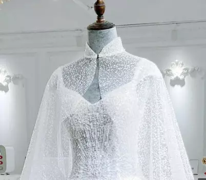 Свадебная накидка для невесты, шаль, новая пряжа с блестящей вуалью, хвост, накидка, болеро, женский плед, накидки с капюшоном, куртка, Индивидуальный размер