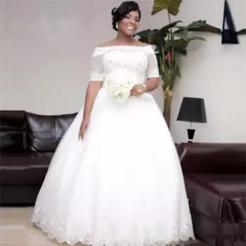 Свадебное платье NUOXIFANG, винтажное свадебное платье ручной работы с жемчугом, 2020, свадебное фатиновое платье с коротким рукавом