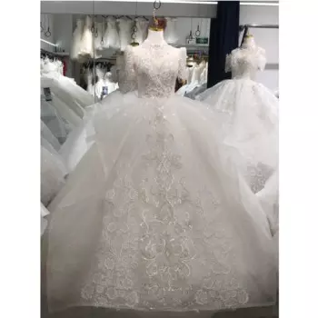 Свадебное платье с блестками и кристаллами, на заказ