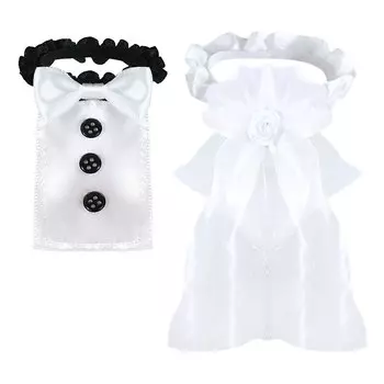 Свадебные чехлы для бокалов 2 шт.