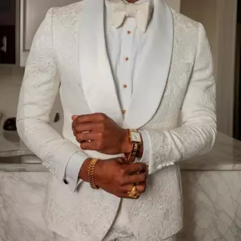 Свадебные костюмы с цветочным принтом для мужчин, комплект из 2 предметов, приталенный смокинг жениха, мужской модный пиджак с брюками, мужской модный костюм на заказ