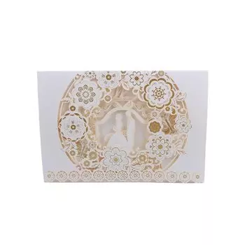 Свадебные приглашения HOMEBEGIN белые золотые