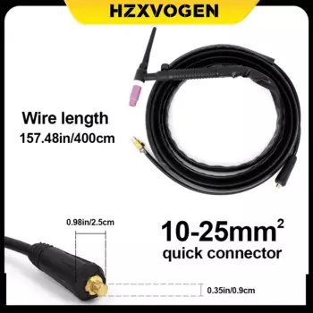 Сварочная горелка HZXVOGEN WP17V, горелка для сварки, пайки, аксессуары, пистолет для сварочного аппарата, аргоновая дуга