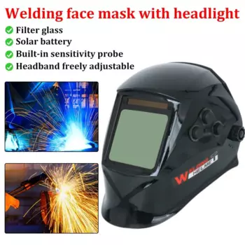 Сварочная крышка, большой экран, двойной ЖК-дисплей, защитный шлем для аргонодуговой сварки, монтируемая на голову, автоматическая сварочная маска с регулируемым светом