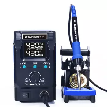 Сварочная станция WEP 939D + IV с ЖК-дисплеем, 90 Вт