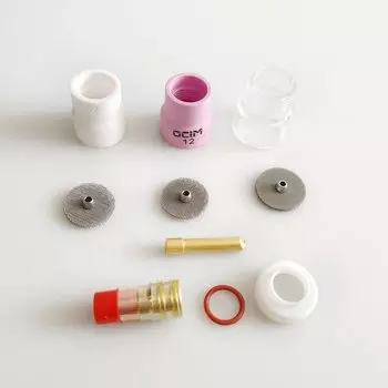 Сварочная горелка Tig 12 #, комплект стеклянных и алюминиевых насадок для сварочных ремней серии WP9/20/17, 18 и 26