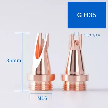 Сварочные сопла QiLin медные M10 M16 с защитой от брызг H25 H35 H40 для лазерных головок Qilin