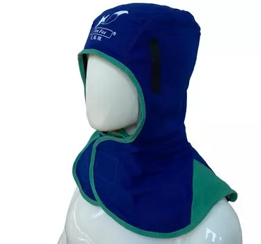 Сварочный колпачок, сварочный капот, сварочный шлем, огнестойкий, оранжевый FR, хлопок, фотография