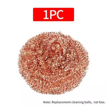 Сварочный паяльник LUXIANZI, чистящий наконечник паяльника с коробкой, чистящие стальные проволочные губчатые шарики для сварочных инструментов