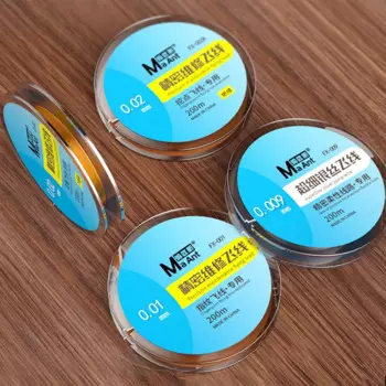 Соединительный провод серебристого цвета, 0,009 мм, 200 м, 0,02/0,01 мм