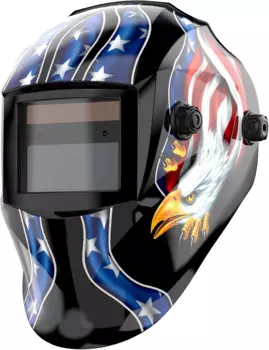 Сварочный шлем с автоматическим затемнением, на солнечной батарее, для стирки вольфрамовой стали, маска с регулируемым диапазоном тени 4/9-13, с дизайном синего орла
