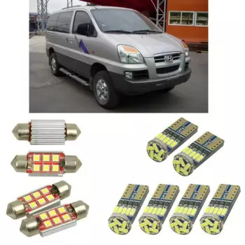 Сверхъяркий внутренний светодиодный автомобильный фонарь для Hyundai h1 starex bus kmf starex mpv a1, лампы для минивэна для автомобильного номерного знака