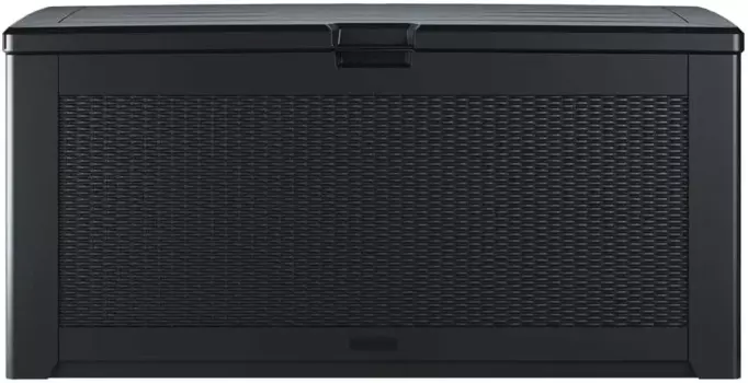 Сверхбольшой полимерный ящик Rubbermaid для хранения на открытом воздухе (134 Гал), устойчивый к атмосферным воздействиям, черный, организация палубы для дома/Backyar