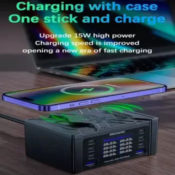 Сверхбыстрое зарядное устройство MECHANIC V-Power 8 Ultra 8 Max с 8 портами, зарядная станция USB QC3.0 PD для телефона, планшета, источник быстрой зарядки