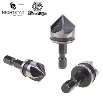 Сверла для зенковки Krachtige 12/16/19 мм, 3 шт.