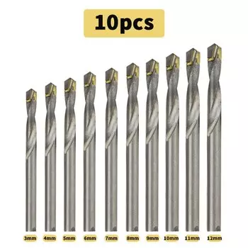 Сверла карбидные NoEnName_Null 3-20 мм набор 10 шт.