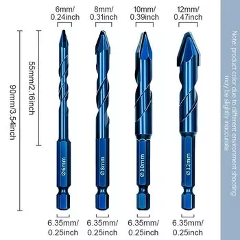 Сверла Onmaiwei для сухого сверления керамики 5 шт.