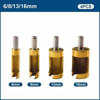 Сверла по дереву xcan 6/8/13/16 мм, 4 шт.