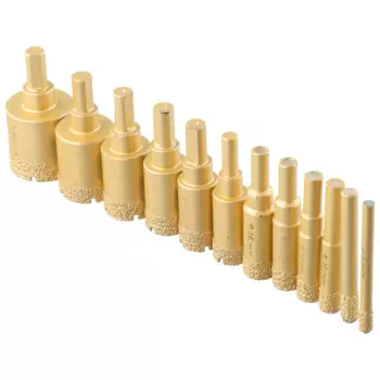 Сверла с алмазным покрытием, 6-35 мм, 12 шт.