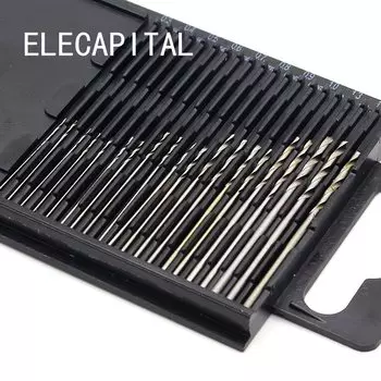 Сверла спиральные BOVAMO 20 шт., 0,3-1,6 мм