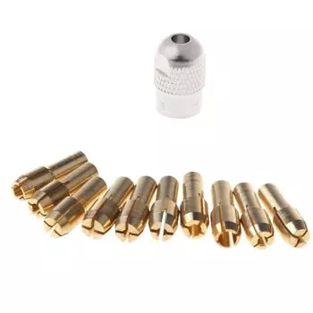 Сверлильные патроны OOTDTY, латунные цанги, 4,3 мм, 0,5-3,2 мм