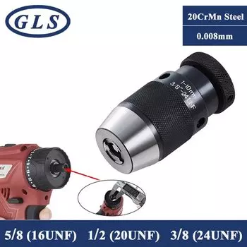 Сверлильный патрон GLS 1-13мм 20CrMnTi 5/8 16 UNF 1/2 20 UNF 3/8 24 UNF