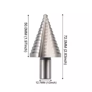 Сверло ступенчатое Binoax 5-35 мм из быстрорежущей стали