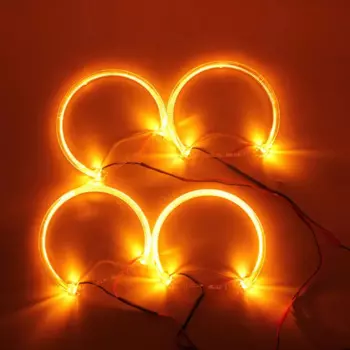 Свет «Ангельские глазки» для BMW E36 E38 E39 E46 Белый Желтый Автомобильный светодиодный CCFL 3000K 6000KSMD Проекторная фара «Ангельские глазки» 4*131 мм Комплект ламп