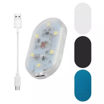 Светильник для салона автомобиля, лампа для чтения с магнитами для подсветки стопы, USB-перезаряжаемый сенсорный выключатель, автомобильные аксессуары