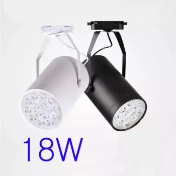 Светильник потолочный светодиодный, 18 Вт, белый/черный