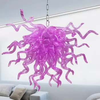 Светильник стеклянный ярко-фиолетовый, 110-240 В