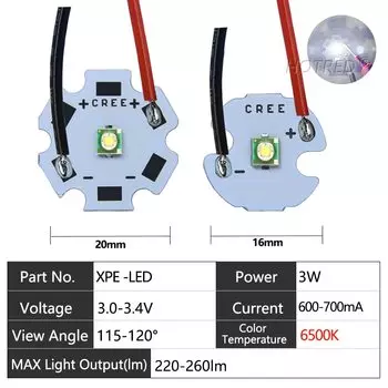 Светодиод HotRed 3W 3535 XPE