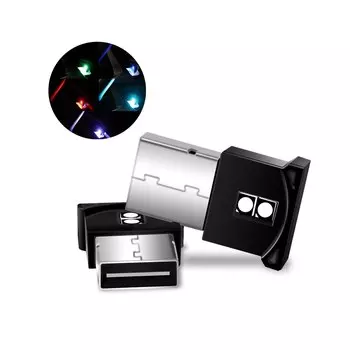 Светодиодная автомобильная лампа, 7 цветов, USB