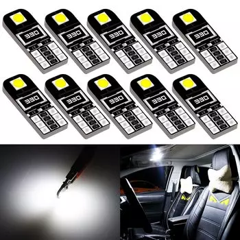 Светодиодная автомобильная лампа Canbus W5W T10, 10 шт., для Chevrolet Cruze Captiva Aveo Trax Lacetti