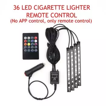 Светодиодная автомобильная лампа для ног с USB беспроводным пультом дистанционного управления музыкой, несколько режимов, автомобильные декоративные огни интерьера