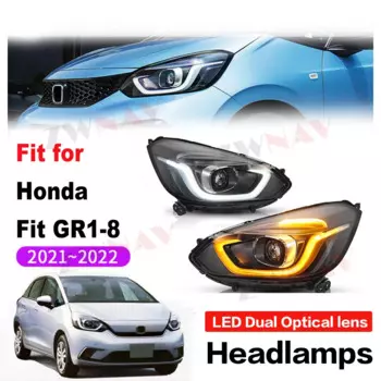 Светодиодная фара для Honda FIT JAZZ 2021 2022, яркий свет, передняя фара, Высококачественная Модифицированная задняя фара