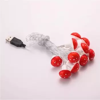 Светодиодная гирлянда HEGEHE в форме гриба, 3 метра