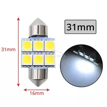 Светодиодная гирлянда HVIERO 10 шт., белая, 12В, 5050, 6 SMD