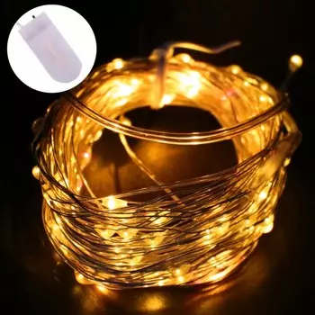 Светодиодная гирлянда RAZEND серебряная медная проволока 2 м