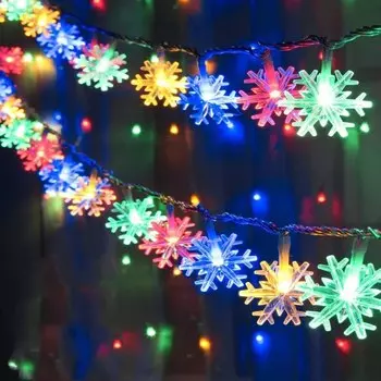 Светодиодная гирлянда снежинки OKAL RED EAST