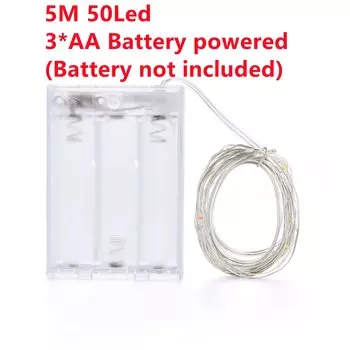 Светодиодная гирлянда WELPUR, медная проволока, 1/2/5/10 м